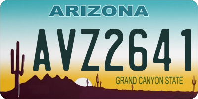 AZ license plate AVZ2641