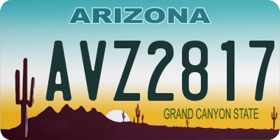 AZ license plate AVZ2817