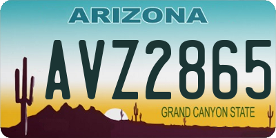 AZ license plate AVZ2865