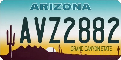 AZ license plate AVZ2882