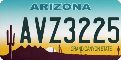 AZ license plate AVZ3225