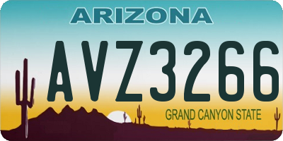 AZ license plate AVZ3266