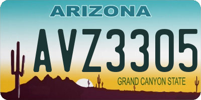 AZ license plate AVZ3305