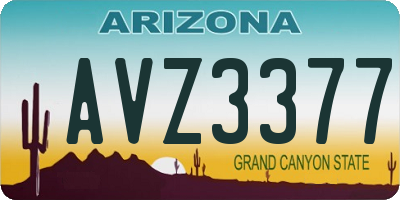 AZ license plate AVZ3377