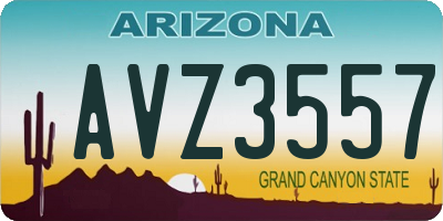 AZ license plate AVZ3557