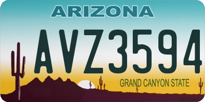AZ license plate AVZ3594