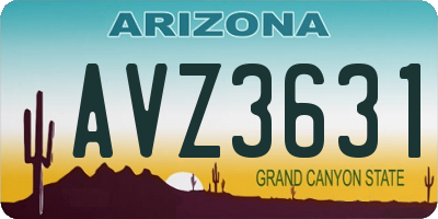 AZ license plate AVZ3631