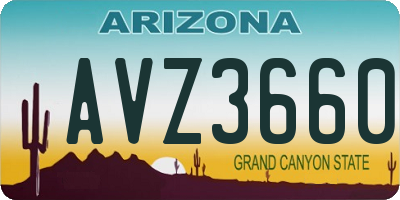 AZ license plate AVZ3660