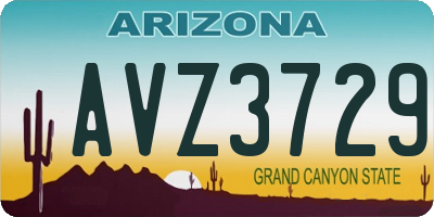 AZ license plate AVZ3729