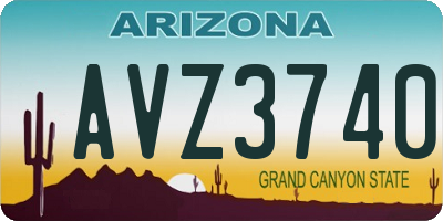 AZ license plate AVZ3740