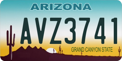 AZ license plate AVZ3741