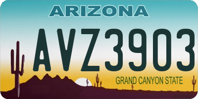 AZ license plate AVZ3903