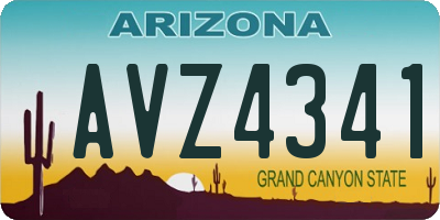 AZ license plate AVZ4341
