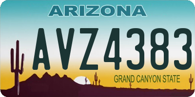 AZ license plate AVZ4383