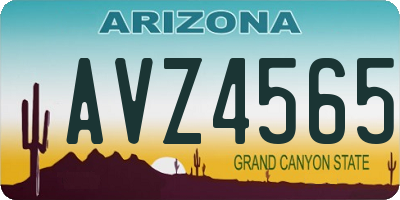 AZ license plate AVZ4565