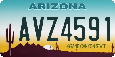 AZ license plate AVZ4591