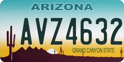 AZ license plate AVZ4632