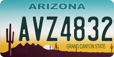 AZ license plate AVZ4832