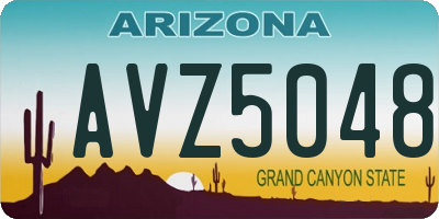 AZ license plate AVZ5048