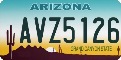 AZ license plate AVZ5126