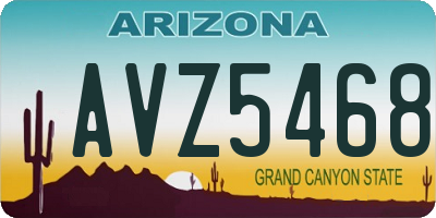 AZ license plate AVZ5468