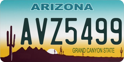 AZ license plate AVZ5499