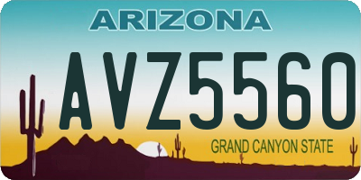 AZ license plate AVZ5560