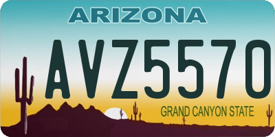 AZ license plate AVZ5570