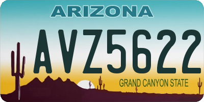 AZ license plate AVZ5622