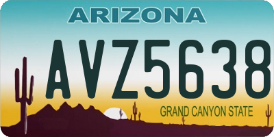 AZ license plate AVZ5638