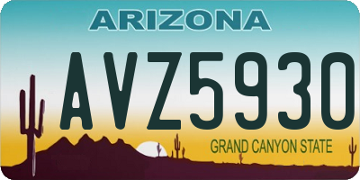 AZ license plate AVZ5930