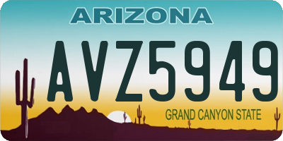 AZ license plate AVZ5949