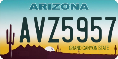 AZ license plate AVZ5957