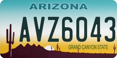 AZ license plate AVZ6043