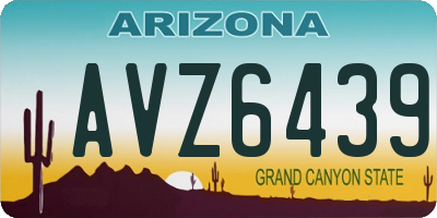 AZ license plate AVZ6439