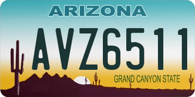 AZ license plate AVZ6511