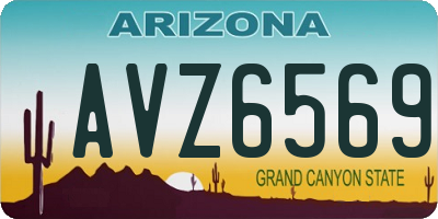 AZ license plate AVZ6569