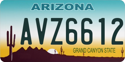 AZ license plate AVZ6612