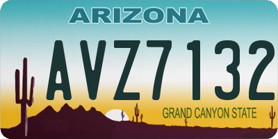 AZ license plate AVZ7132