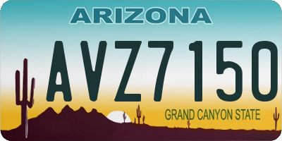 AZ license plate AVZ7150