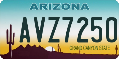 AZ license plate AVZ7250