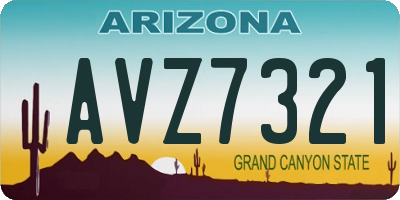 AZ license plate AVZ7321