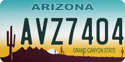 AZ license plate AVZ7404