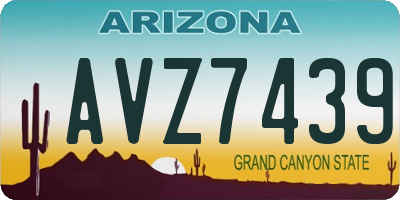 AZ license plate AVZ7439