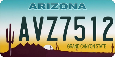 AZ license plate AVZ7512