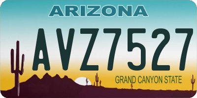 AZ license plate AVZ7527