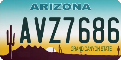 AZ license plate AVZ7686