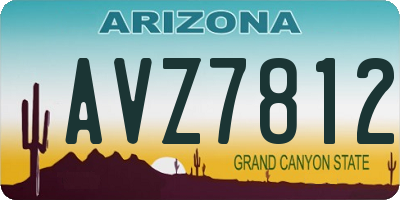 AZ license plate AVZ7812