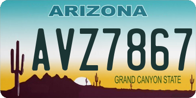 AZ license plate AVZ7867