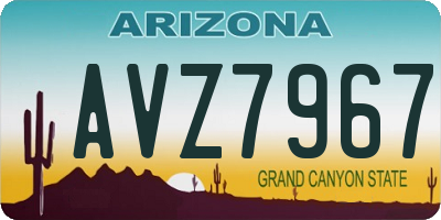 AZ license plate AVZ7967